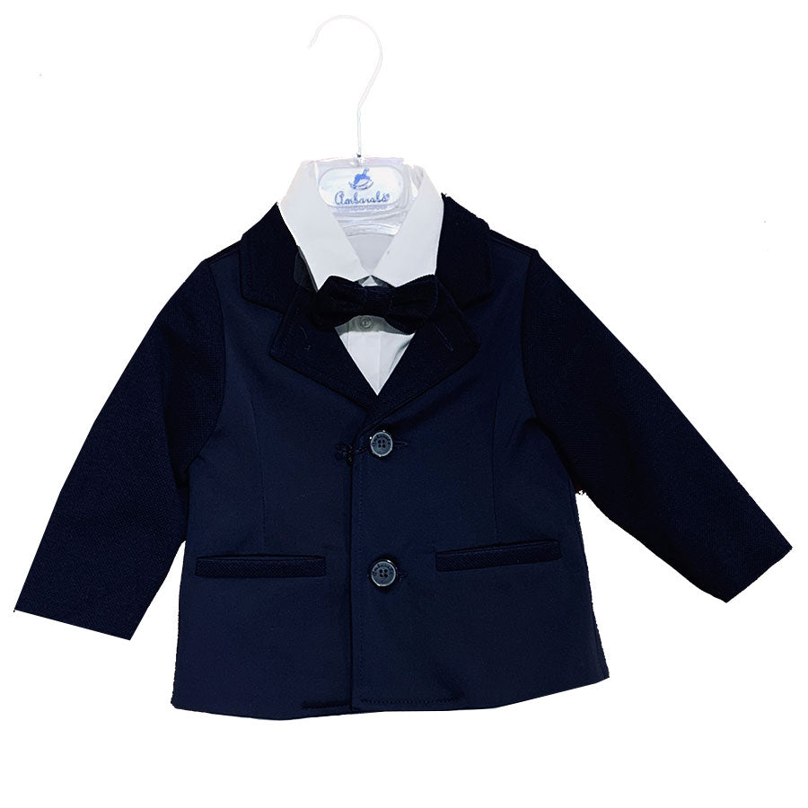 
  Jacke aus der Ambarabà Kinderkleidungslinie aus elegant glänzendem Stoff, a
  einfarbig. Krage...