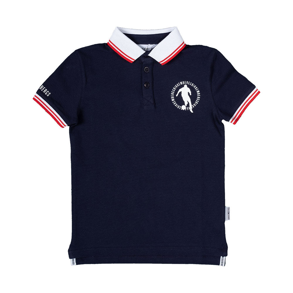 
  Bikkembergs Kids' Clothing Line Poloshirt mit Logo auf der Vorderseite und am Kragen
  in Kont...