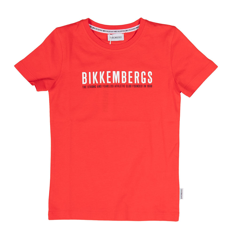 
Kurzärmeliges T-Shirt aus der Bikkembergs-Kinderbekleidungslinie, mit Druck auf der Vorderseite....