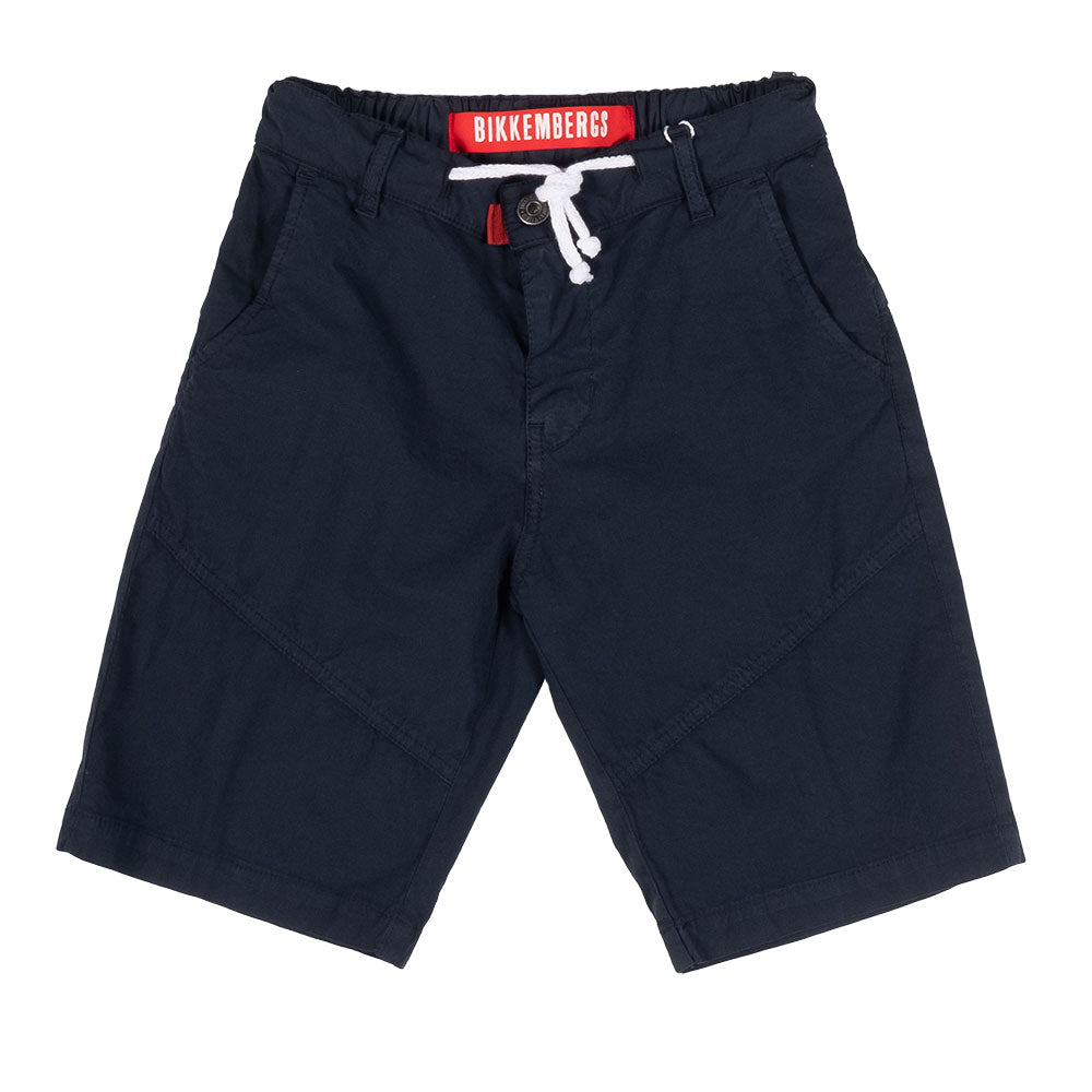 
Bermudashorts aus der Bikkembergs-Kinderbekleidungslinie, mit Kordelzug in Viita und kleinem Log...