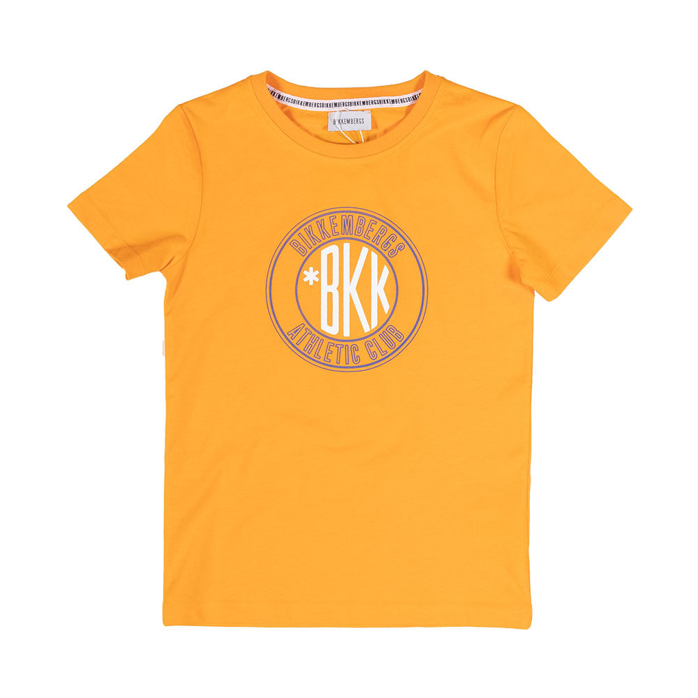 
Kurzärmeliges T-Shirt aus der Bikkembergs-Kinderbekleidungslinie mit rundem Aufdruck auf der Vor...