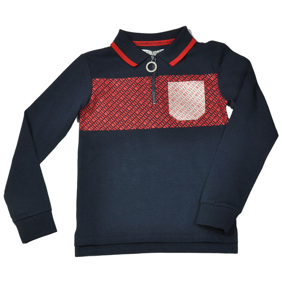 
  Bikkembers Kids' Clothing Line Poloshirt mit Reißverschluss und Logodruck auf der Brust.
  Log...