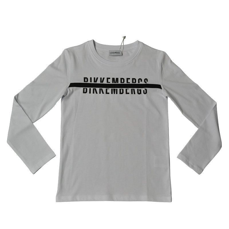 T-Shirt der Bikkembergs Kids' Clothing Line, mit Logo auf der Vorderseite und Ripsbandapplikation...