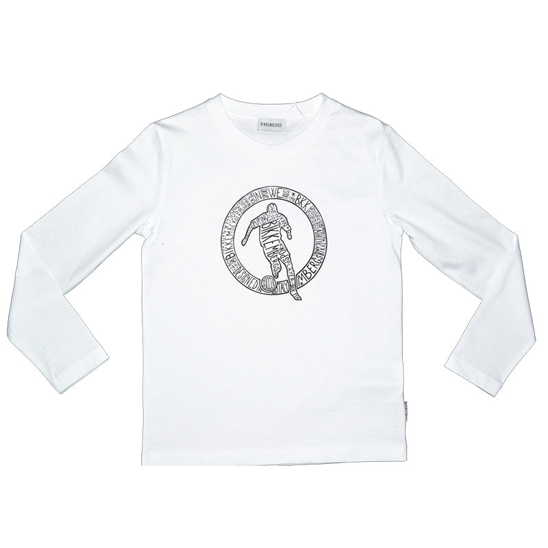 T-Shirt aus der Bikkembergs Kids' Clothing Line mit Logo-Schriftzug auf der Vorderseite.
Zusammen...