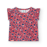 Blumen-Jersey-T-Shirt für Baby-Mädchen