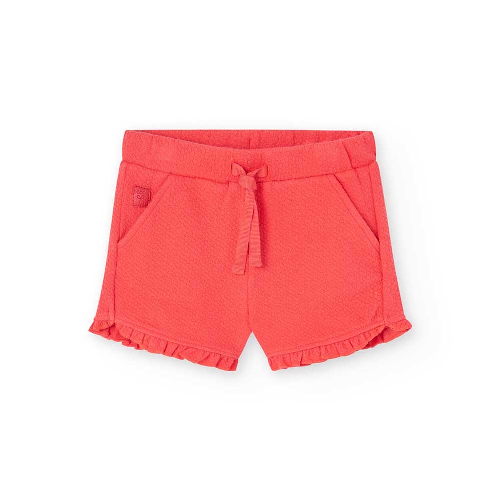 Shorts aus weichem Stoff der Boboli Girls' Clothing Line, mit Kordelzug in der Taille und Seitent...