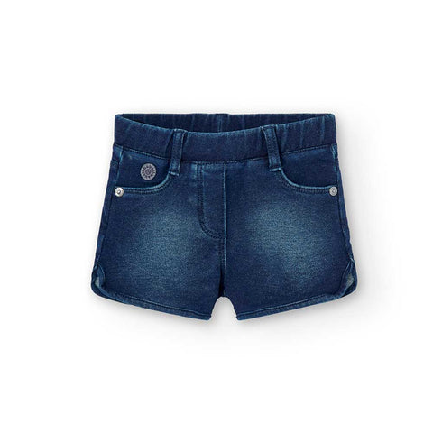 Denim Sweatshirt Shorts für Baby Mädchen