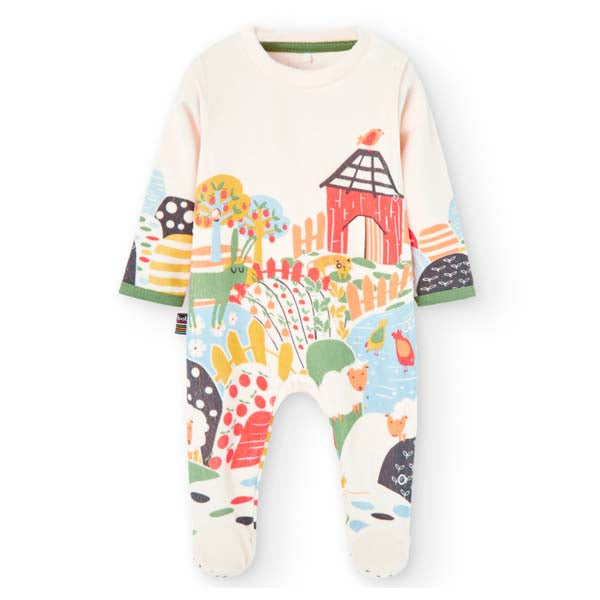 Chenille-Tuina mit buntem Druck auf der Vorderseite, aus der Boboli Babywear Line.
 
Zusammensetz...