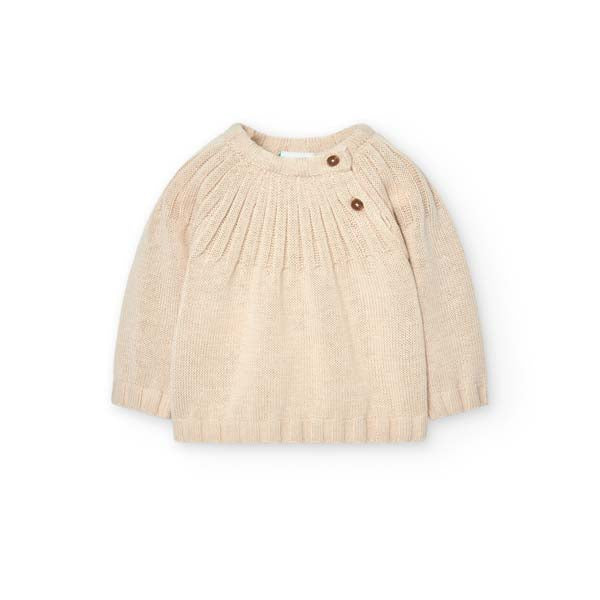 Boboli Kinderkleidung Line Pullover mit Rundhalsausschnitt und Knöpfen auf einer Seite.
Zusammens...