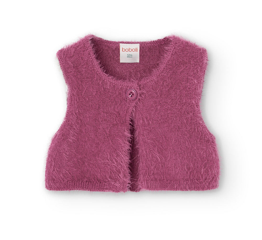 Boboli Girls' Clothing Line Gilet aus sehr weichem Strick. Kurzes Modell mit einem Knopf.
 

Zusa...