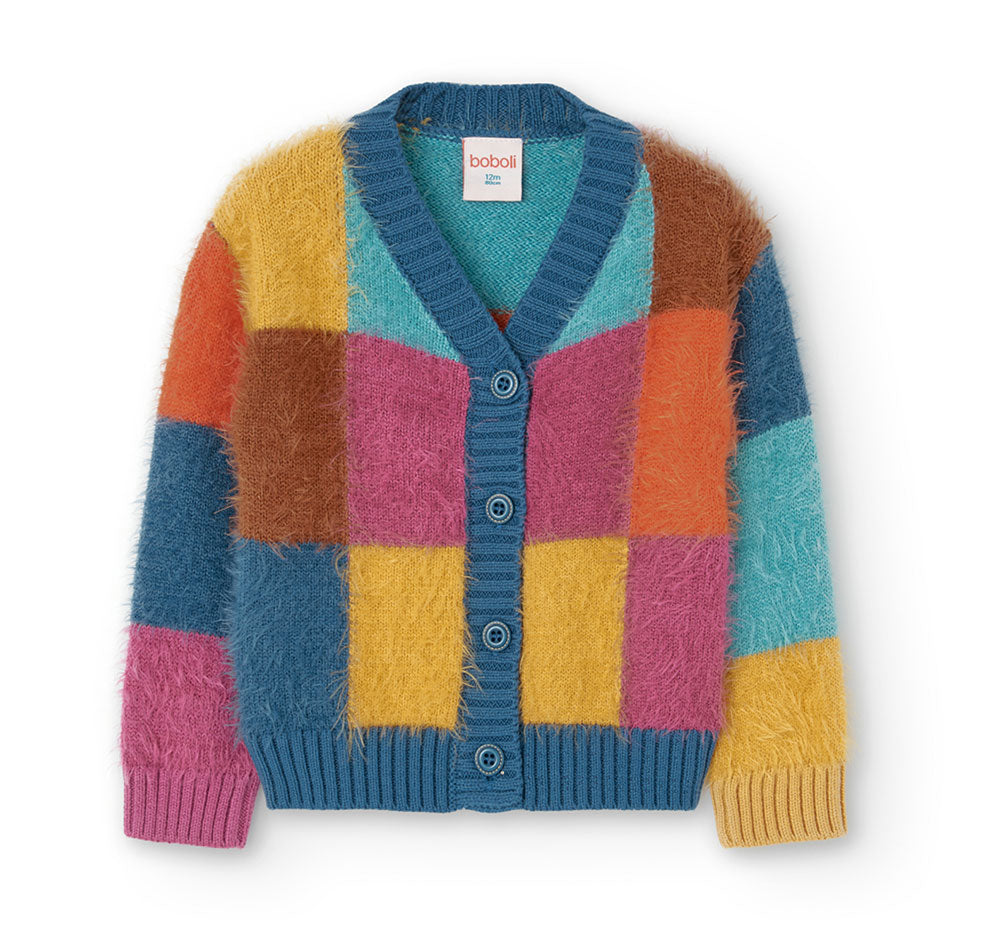 Strickjacke aus der Boboli Kinderbekleidungslinie, aus sehr weichem Strick mit leuchtenden Farben...