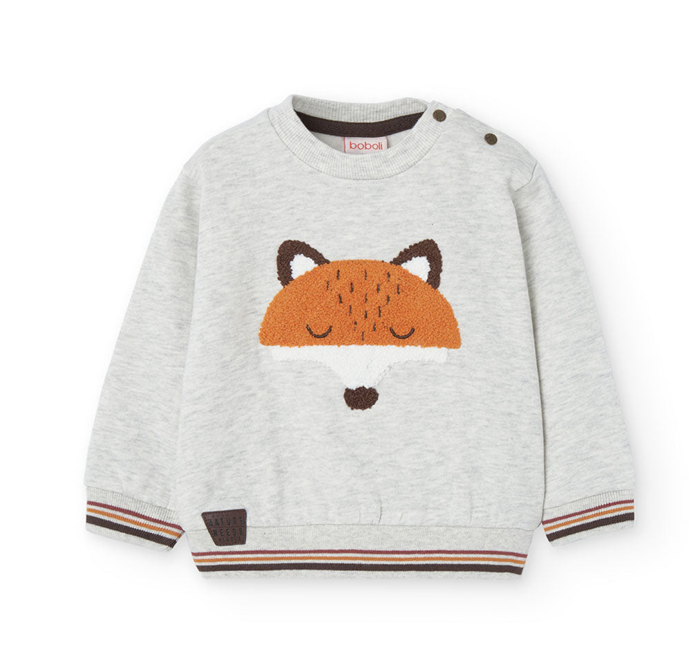 Sweatshirt aus der Boboli Kinderbekleidungslinie, mit Fuchswollapplikation auf der Vorderseite.
 ...