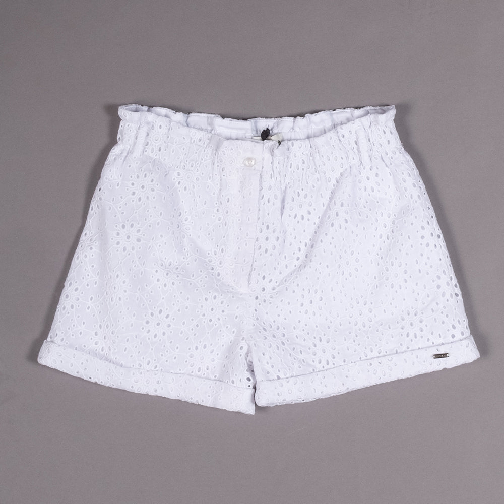 
Shorts aus San Gallo-Spitze aus der Fracomina-Kinderbekleidungslinie, mit Umschlag am Saum und e...