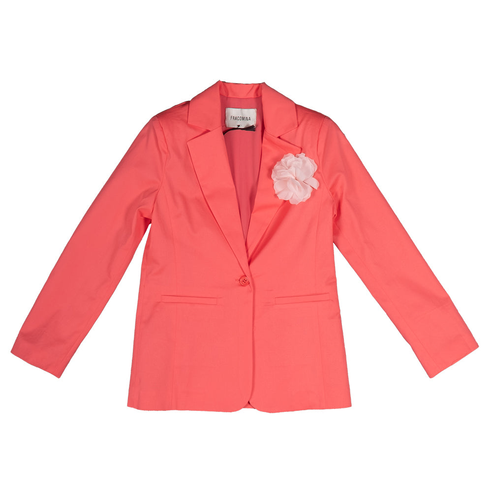 
Blazerjacke aus der Fracomina Children's Clothing Line, mit Taschen auf der Vorderseite und Blum...