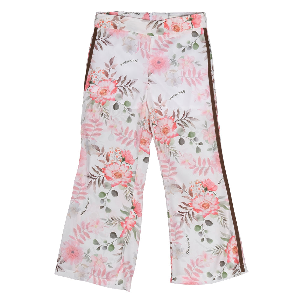 Elegante Hose aus der Kindermode-Linie Fracomina, mit Blumenmuster und Ripsband an den Seiten.
Zu...