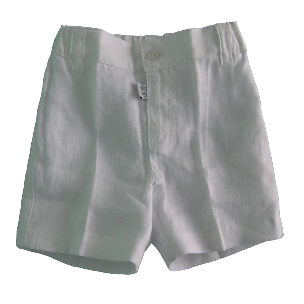 
  Bermudashorts aus der Mirtillo Kinderkleidungslinie aus einfarbigem Leinen mit Gürtel
  halbel...