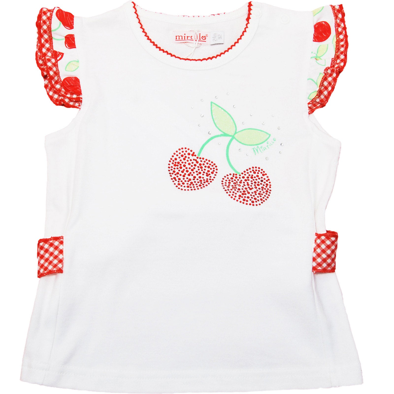 
  Kurzärmliges T-Shirt aus Baumwolljersey aus der Mirtillo Girl Clothing Line,
  mit Aufdruck au...