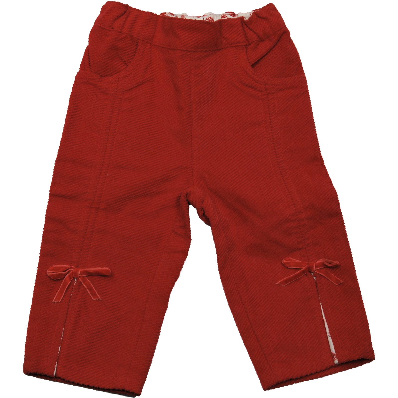 
  Mirtillo Kinderkleidungslinie Hose in Samttasche mit Taschen und Schleife an den Beinen. 



 ...