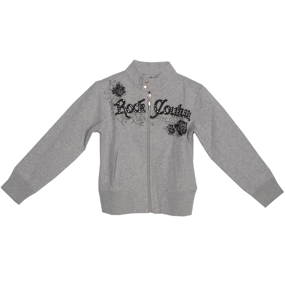 
  Sweatshirt-Strickjacke aus der Mirtillo-Kinderkleidungslinie. Stehkragen.
  Taschen auf der Vo...