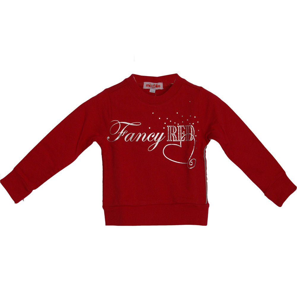 
  Trainingsanzug aus der Mirtillo Girl Clothing Line. Einfarbiges Sweatshirt mit Aufdruck
  Silb...