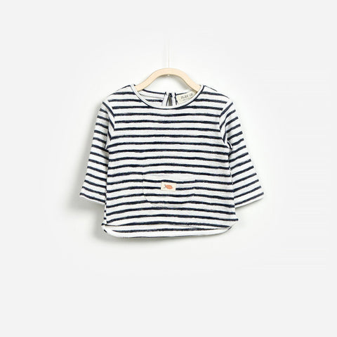 Gestreifter Jersey-Pullover