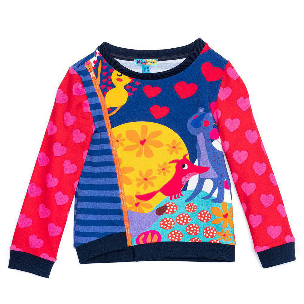 
  Rotes Sweatshirt aus der Rosalita Senoritas Girl's Clothing Line aus Baumwolle mit Spaß
  Tier...