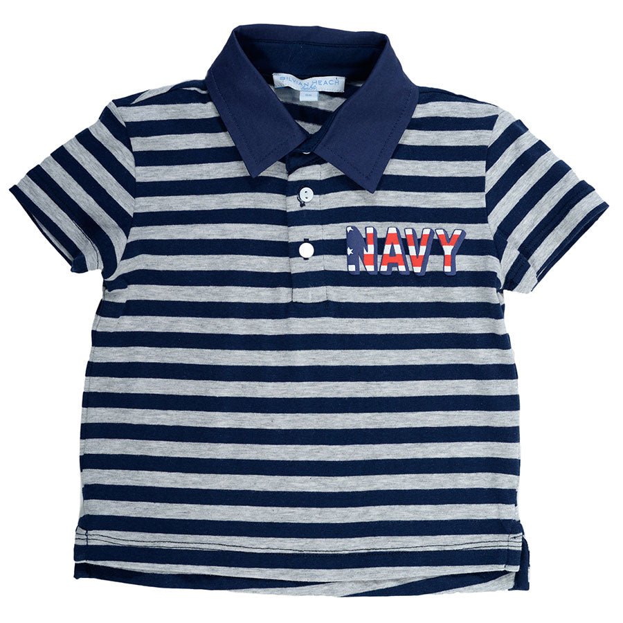 
  Kurzärmliges gestreiftes Poloshirt aus der Kinderkleidungslinie Silvian Heach. 



  Zusammens...