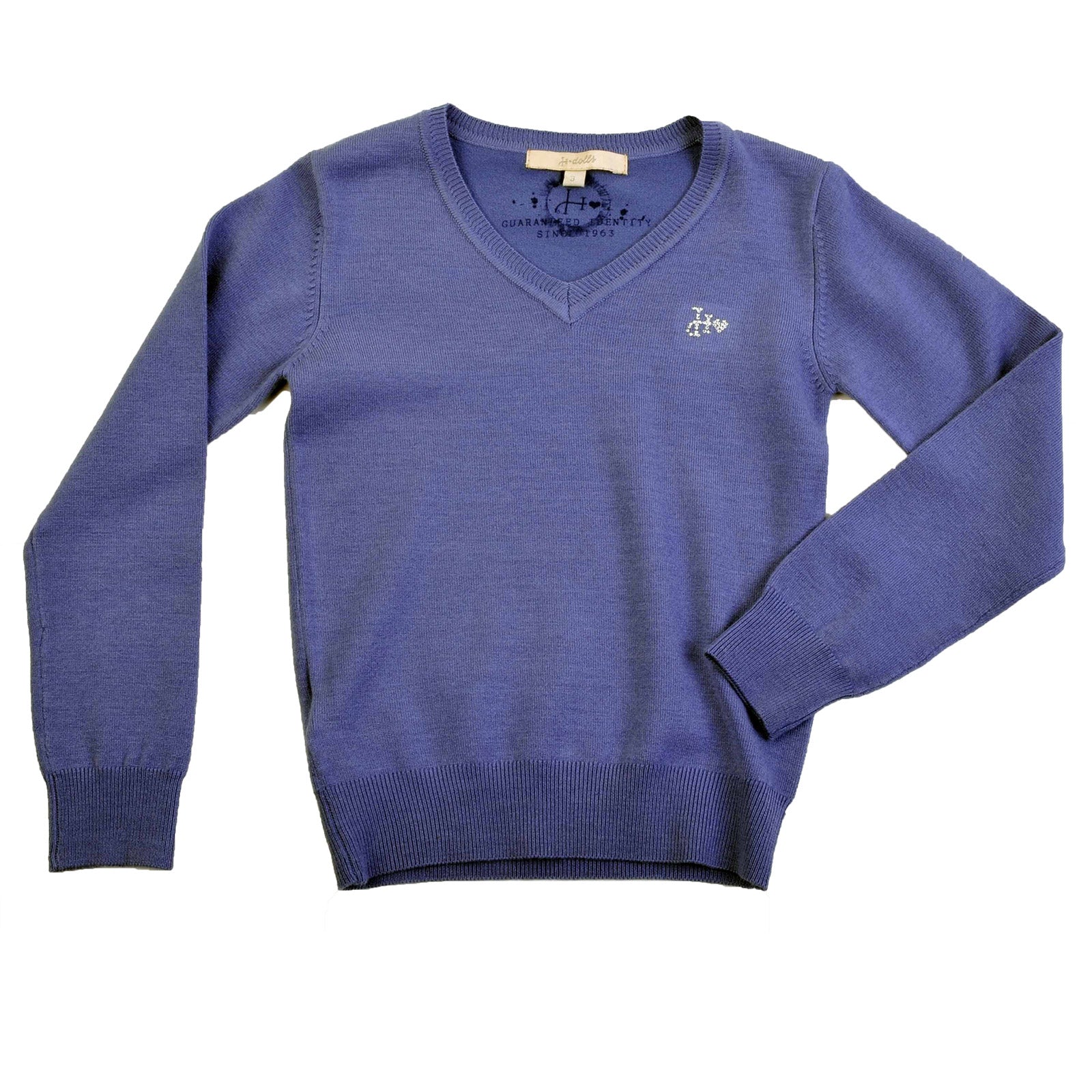 
  Basic Sweater aus der Modelinie des Silvian Heach Girls mit V-Ausschnitt, kleine Strasssteine ...