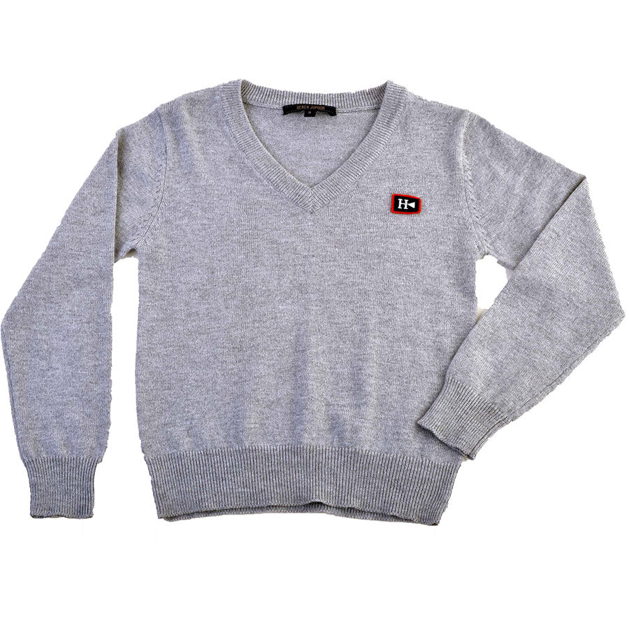 
  Einfacher Pullover mit V-Ausschnitt aus der Kinderkleidungslinie Silvian Heach Kids. 



  Zus...