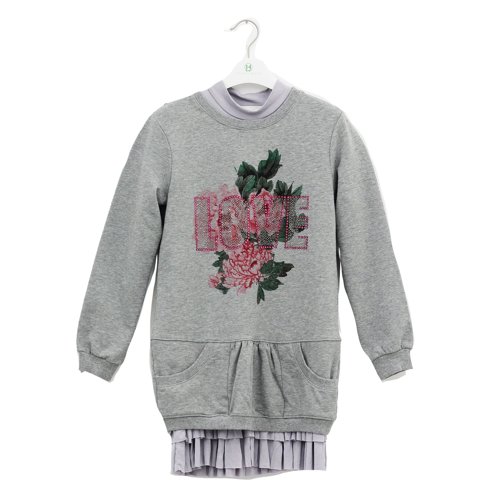 
  Kleid aus der Silvian Heach Kids Girl-Modelinie in doppelter Schicht, bestehend aus Sweatshirt...