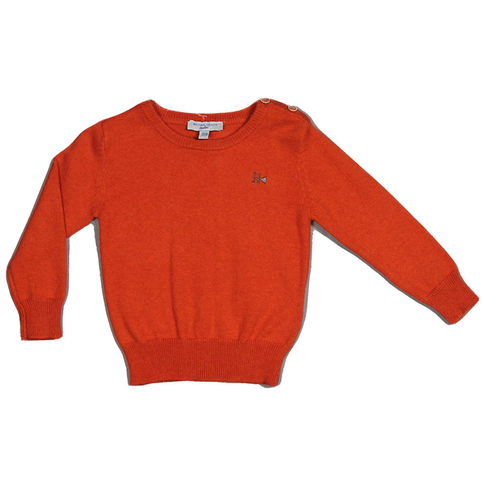 Einfarbiger Pullover aus der Kinderkleidungslinie Silvian Heach Bebè mit rundem Ausschnitt und Gu...