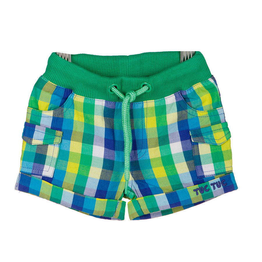 
  Bermudashorts aus der Tuc Tuc Kinderkleidungslinie mit Karomuster und Gummizug
  in der Taille...