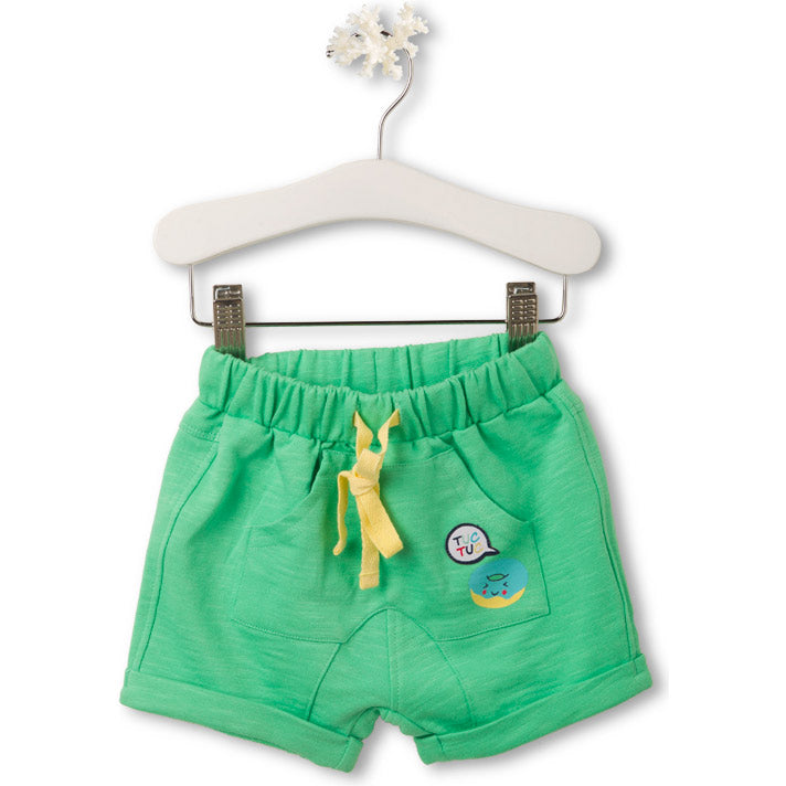 
  Shorts aus der Tuc Tuc Kinderkleidungslinie aus einfarbiger, geflammter Baumwolle
  mit Frontt...