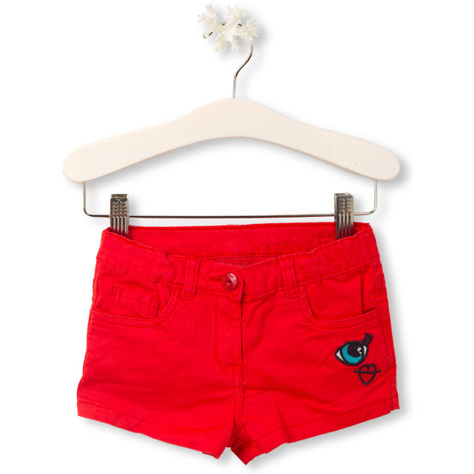 
  Shorts aus der Tuc Tuc Girl-Modelinie mit geradem Muster und farbiger Stickerei
  auf der Seit...