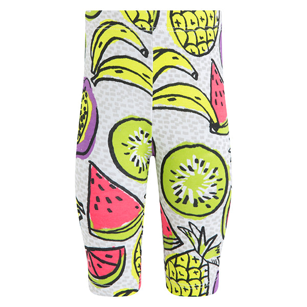 
  Hoch taillierte Leggings aus der Modelinie des Tuc Tuc-Mädchens mit Fruchtmuster
  in Fluofarb...