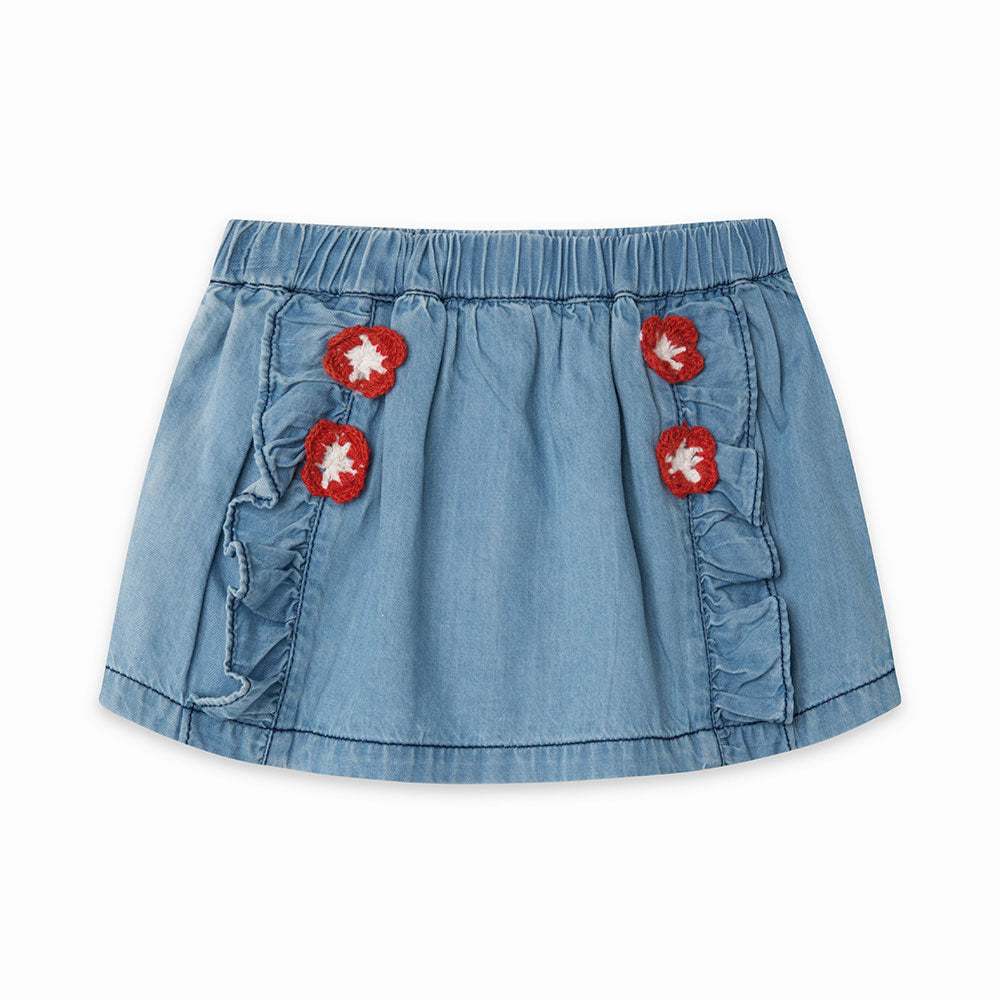 
  Rock aus der Tuc Tuc Girl's Clothing Line aus leichtem Denim mit elastischen Einsätzen
  Taill...