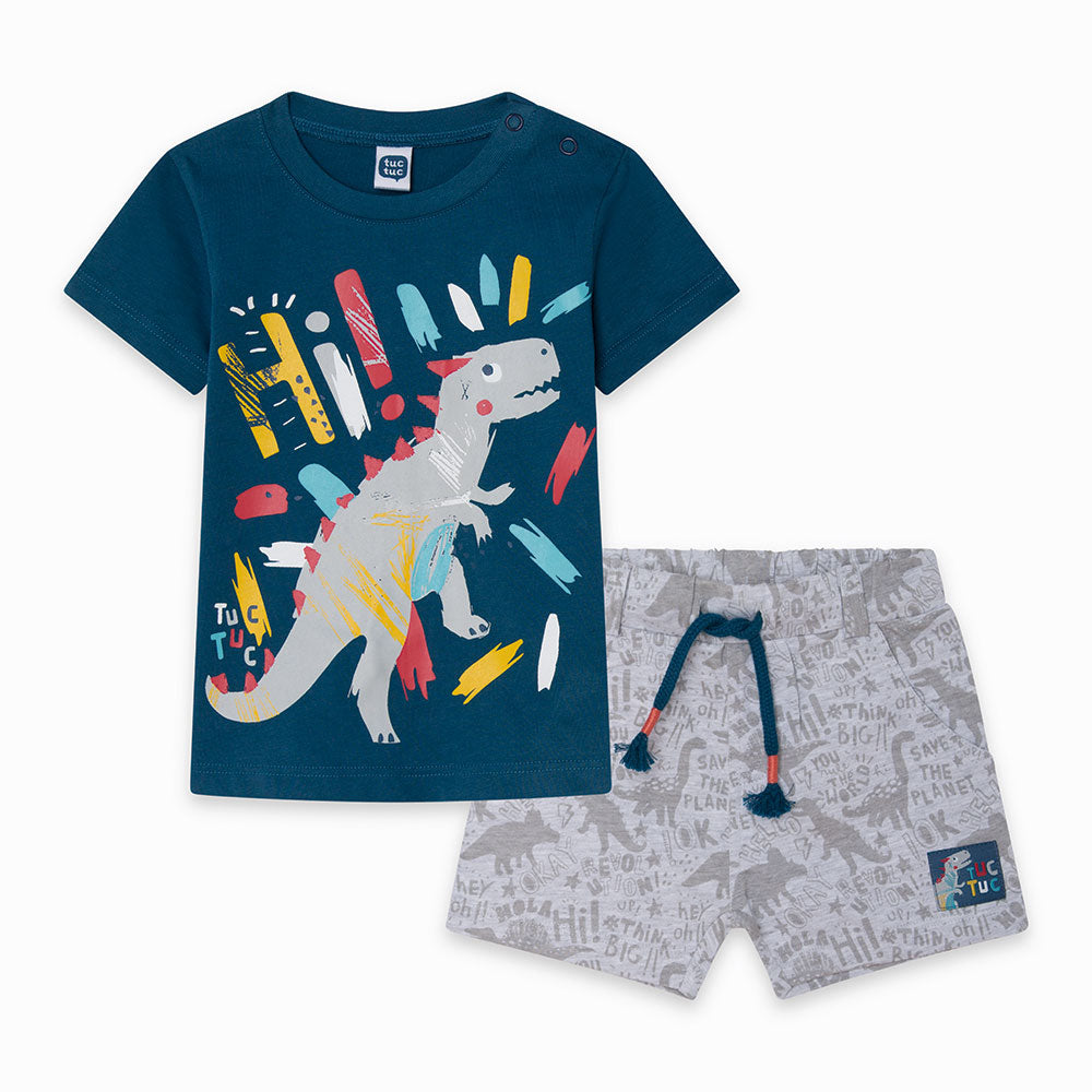 
  Zweiteiliger Anzug aus der Tuc Tuc Childrenswear Line bestehend aus Shorts
  mit elastischem B...