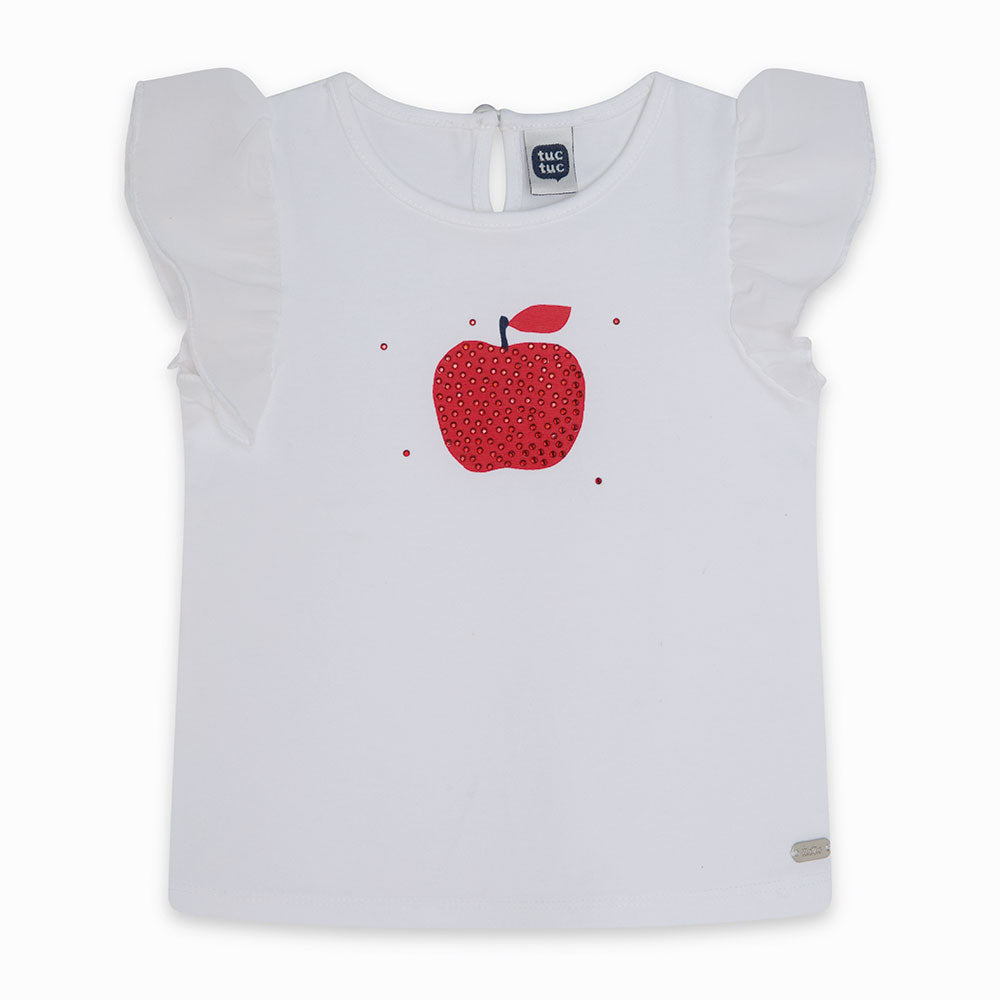 
  T-Shirt aus der Tuc Tuc Girl's Clothing Line mit Knöpfen hinten, voillant
  an den Ärmeln und ...