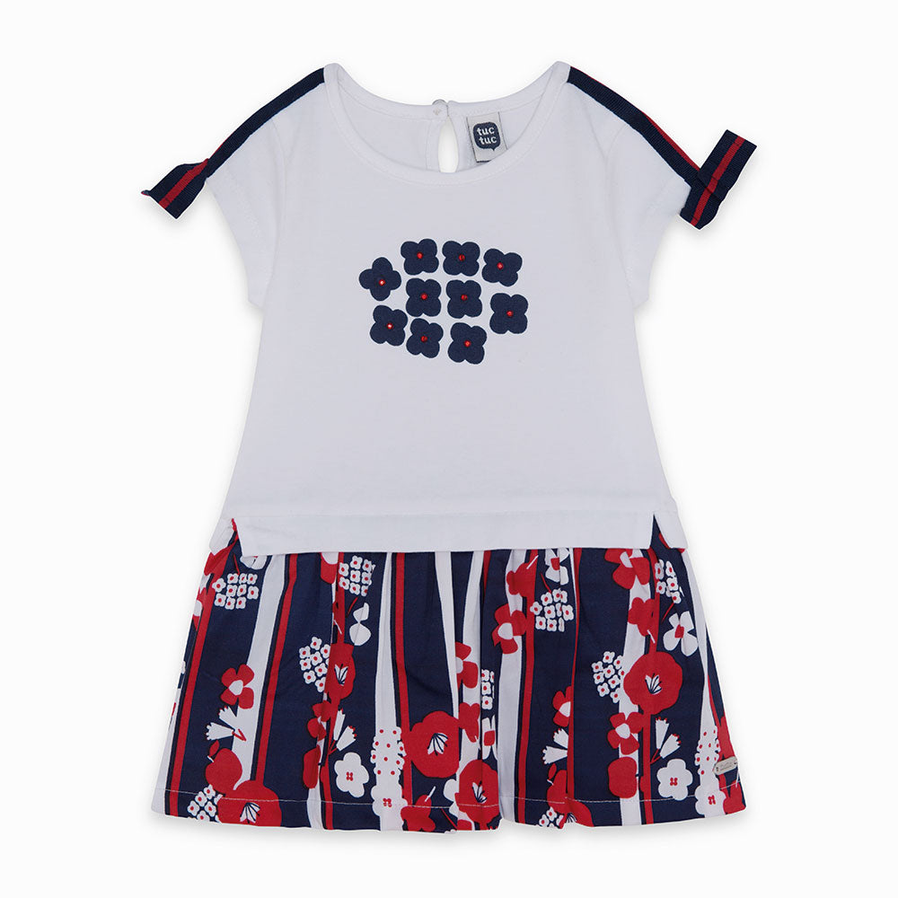 
  Kleid aus der Tuc Tuc Girl's Clothing Line mit Knopf hinten und
  Schleifen an den Ärmeln. Der...