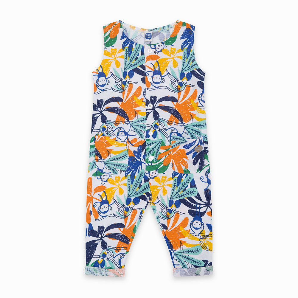 
  Jumpsuit aus der Tuc Tuc Girl's Clothing Line aus leichtem, ärmellosem Stoff
  und mit Taschen...