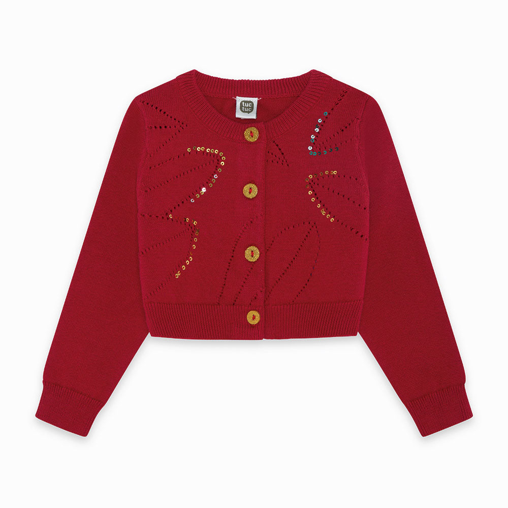 
  Cardigan aus der Tuc Tuc Girl's Clothing Line mit perforierter Verarbeitung und Applikation
  ...