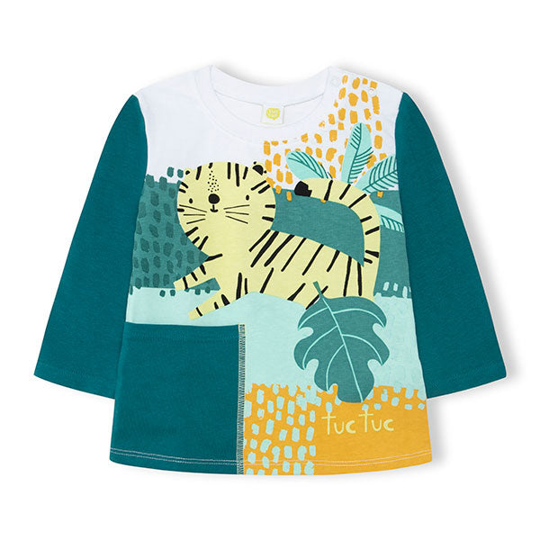 
  T-Shirt aus der Tuc Tuc Kinderbekleidungslinie, in der Jungle-Kollektion, mit
  bunter Druck u...