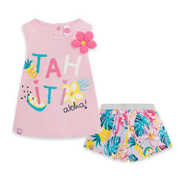 
  Zweiteiliger Anzug aus der Tuc Tuc Girl's Clothing Linie, Tahiti Kollektion,
  bestehend aus S...