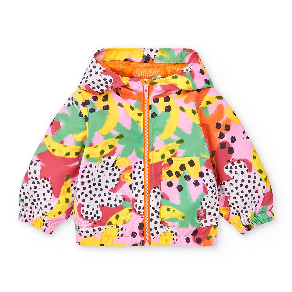 
Tuc Tuc Girl's Clothing Line Jacke, winddicht, mit Kapuze und farbenfrohem Muster. Reißverschlus...