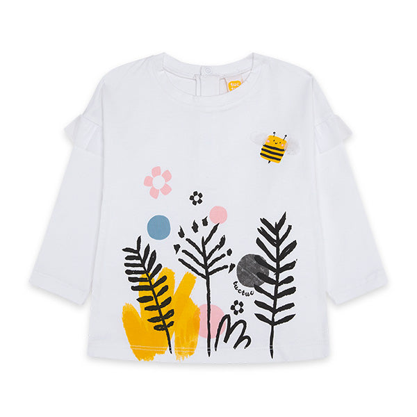 
  T-Shirt aus der Tuc Tuc Kinderbekleidungslinie, Bee Happy Kollektion mit Tüll
  an den Ärmeln ...