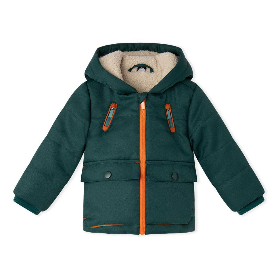 
Parka aus der Tuc Tuc Childrenswear Line, mit Wattierung und Fellfutter. Kapuze und zzzzip-Versc...