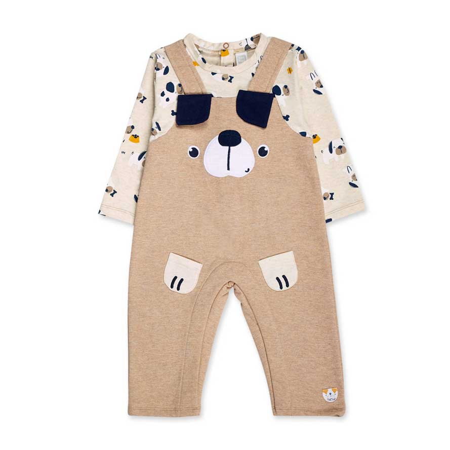 
Latzhose aus der Tuc Tuc Baby Clothing Line, mit einem Hundemotiv und Stoffeinsätzen.

 
Zusamme...